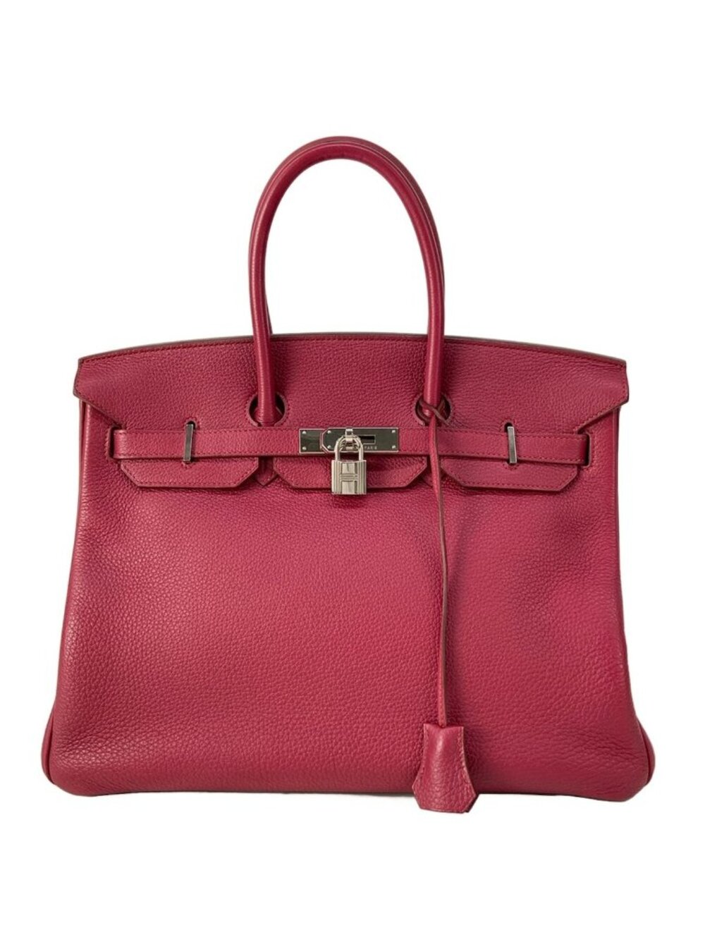 Hermes Handbag Birkin 35 Ruby Silver